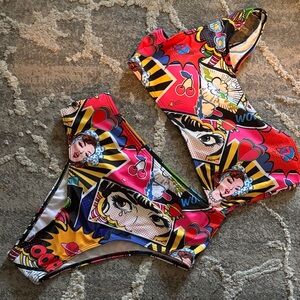 SHEIN Colorful Graphic One-Piece Swimsuit